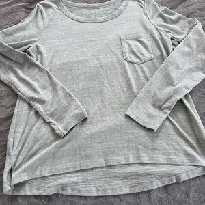 Women's Pastel Green Soft Cozy Long Sleeve T-Shirt Casual Relaxation Loungewear